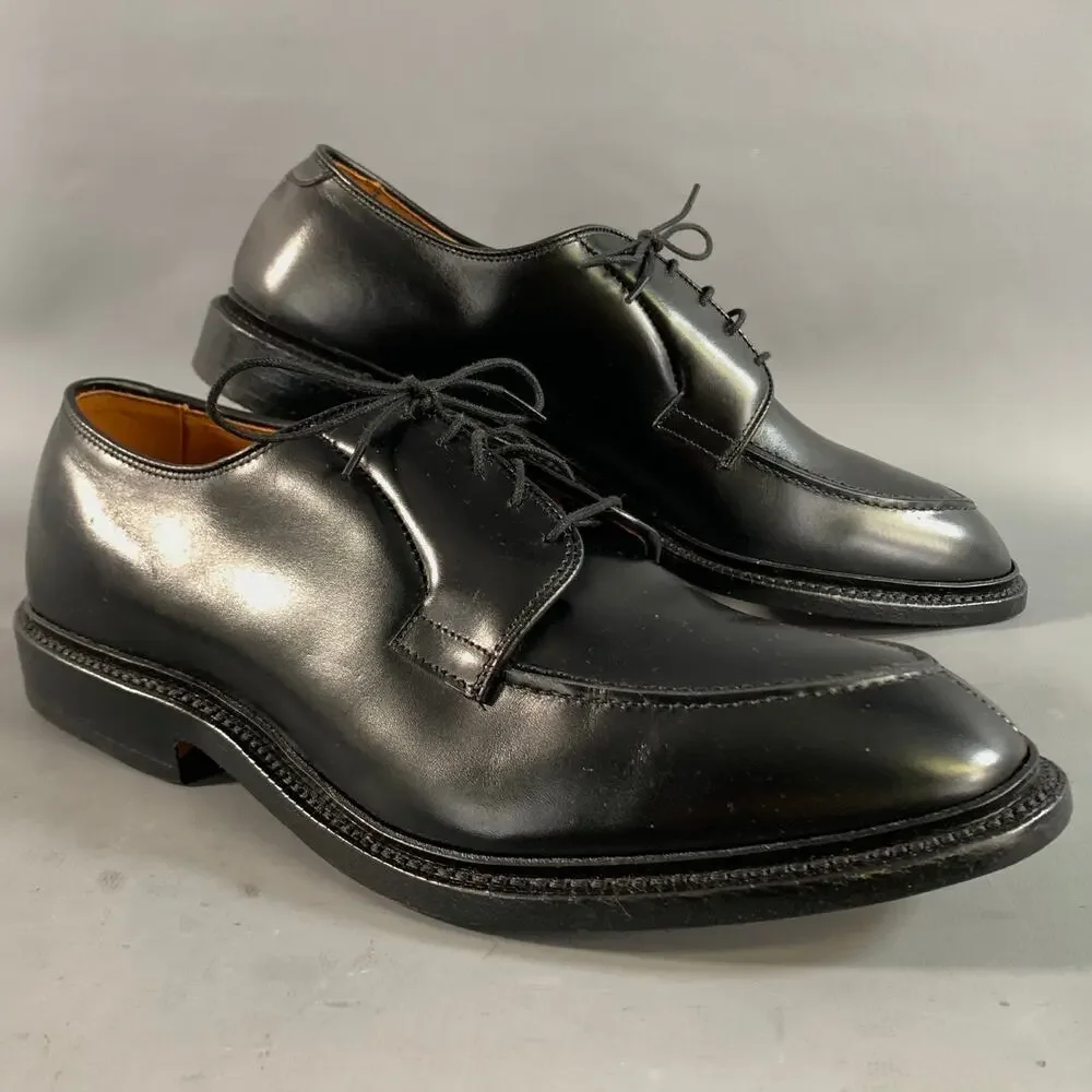 ALLEN EDMONDS Size 7.5 Black Leather Lace Up Shoes